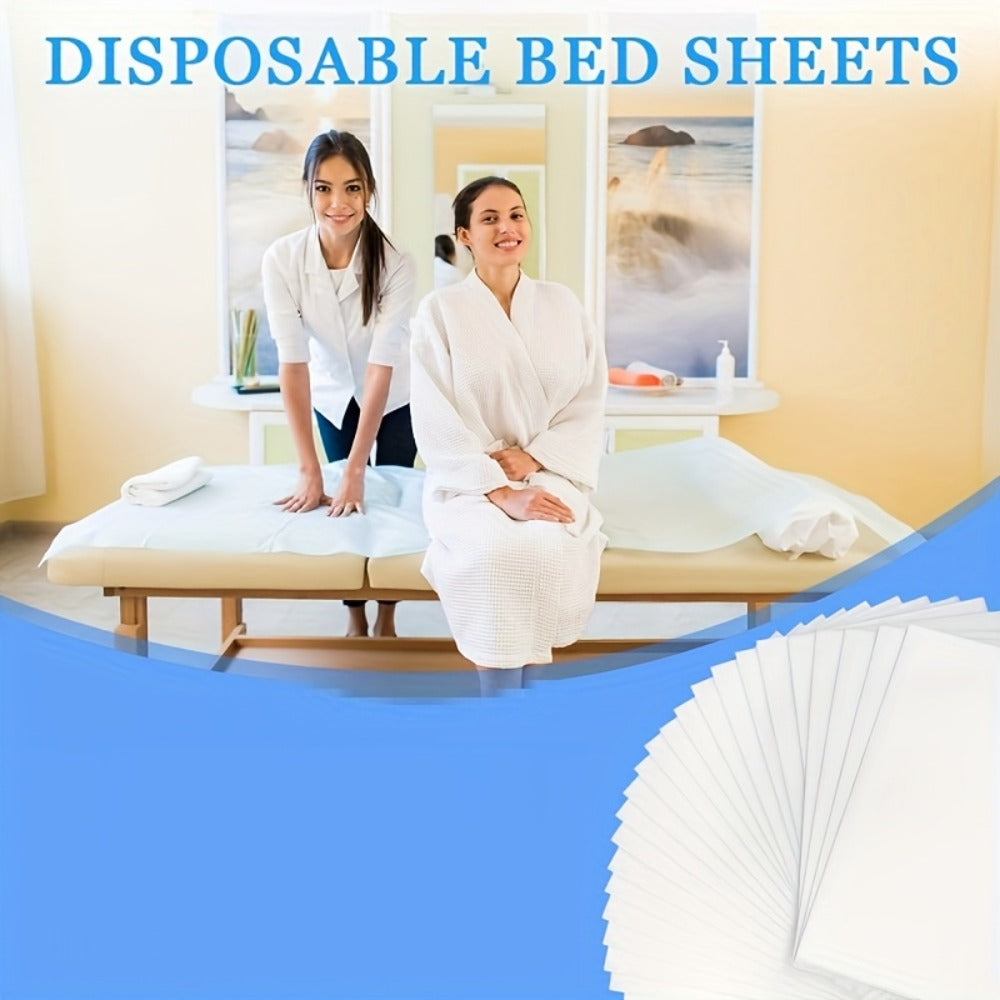 Disposable Massage Table Sheets 100-Pack Non-Woven Spa Bed Cover – Stain-Resistant Single-Use Table Liner for Massage Therapists, Estheticians, Tattoo Artists & Salons, White or Pi - product image 9