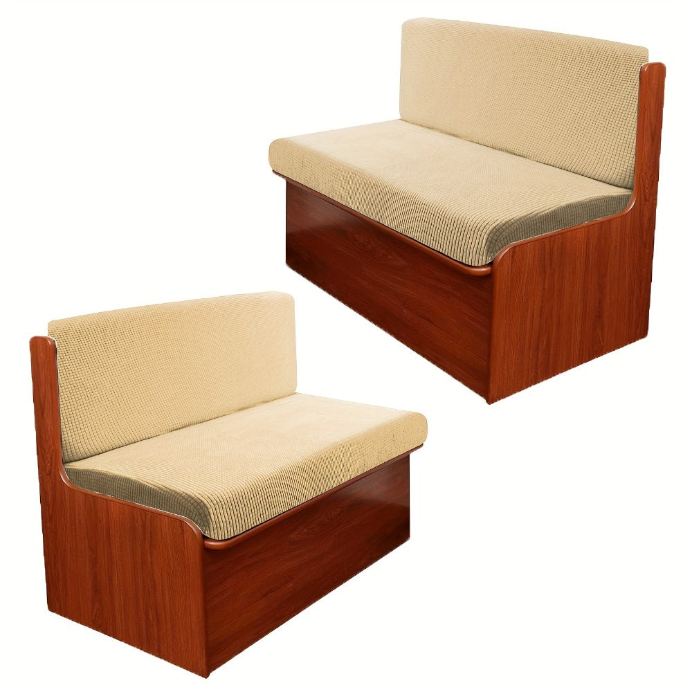 RV Dinette Cushion Covers 4 Pack Stretch Jacquard Sofa Seat Backrest Slipcovers Machine Washable Anti-Pet Hair for RV Camper Van Car Bench Travel Furniture Protection - product image 5