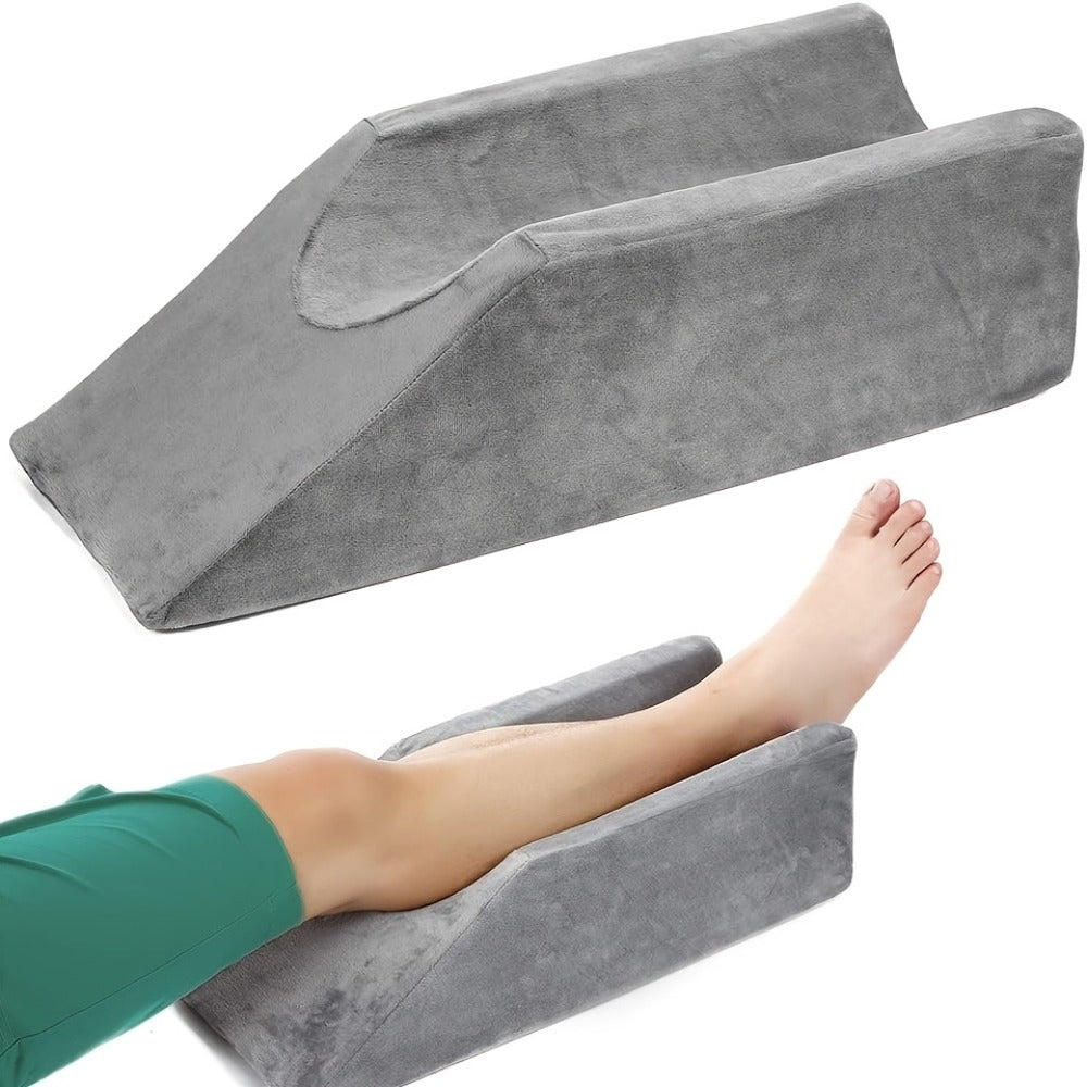 U-Shaped Leg Elevation Pillow, Wedge Leg Support Cushion for Bed Rest Recovery, Foot & Ankle Raise Pad, Flannel Cover 50x20x15cm for Post-Surgery Circulation Relief - product image 6