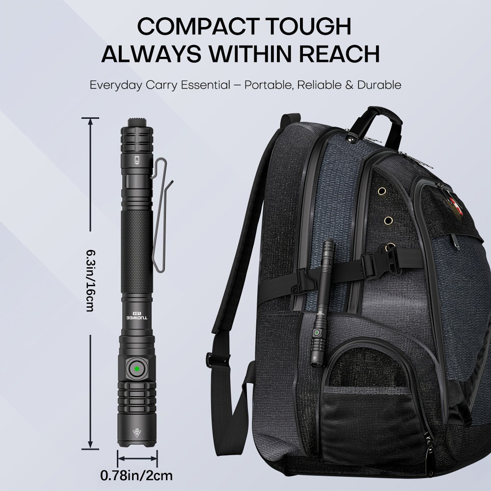 Tactical Penlight 1200 Lumen EDC Flashlight | High-Brightness Torch with Tail Switch Multi-Mode | Slim Pocket Light for Everyday Carry, Camping, Outdoor Activities & Work Lighting - product image 13