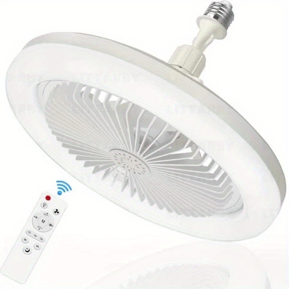 Ceiling Fan Light with Remote Control, Dimmable LED 3000-6500K, 3-Speed Fan, E26 Base, 360° Adjustable Universal Joint, Timed Night Light, Room Decor White & Gray - product image 11
