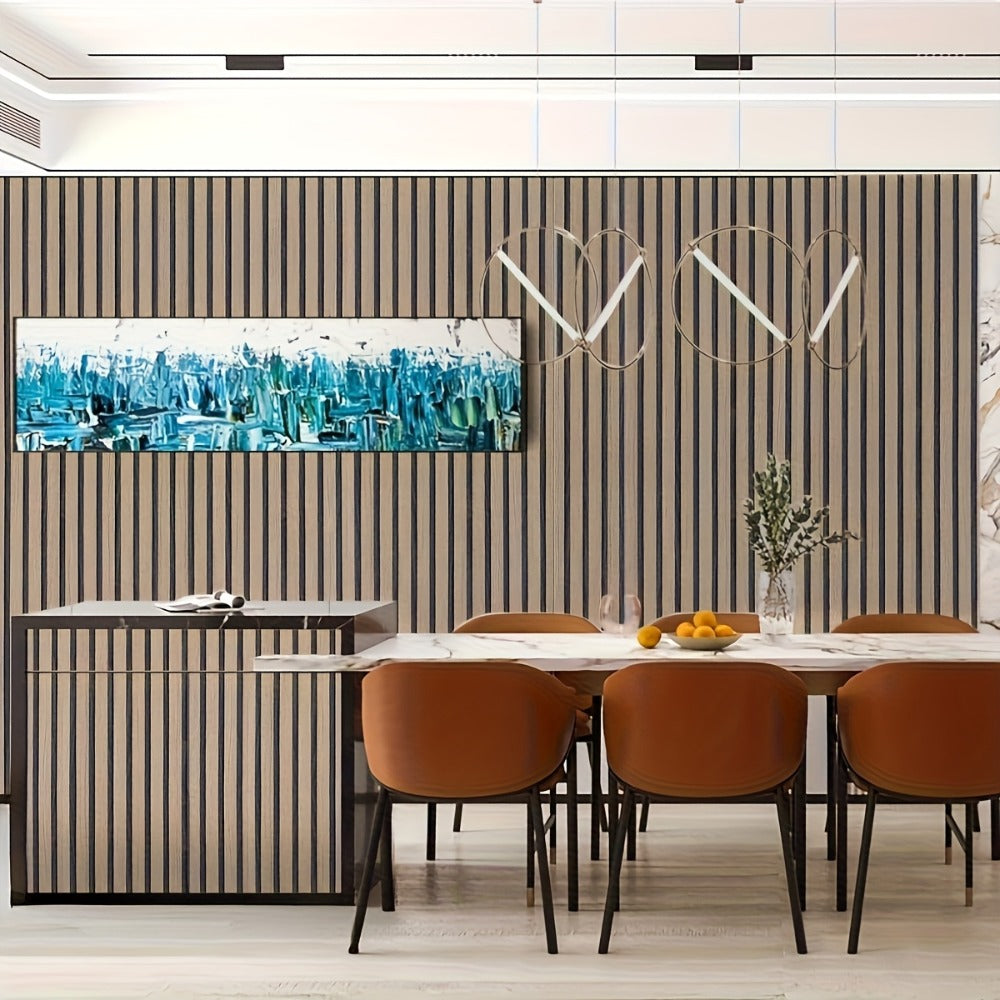 3D Wood Grain Wall Panels Self-Adhesive Peel and Stick Soundproof Grid Board Thick Matte Finish Wallpaper for Walls Ceilings Curved Surfaces Home Decor Easy Install - product image 8