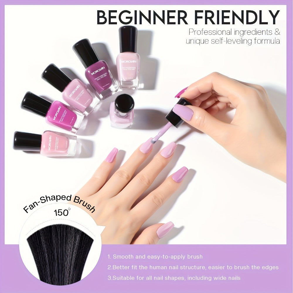 Nail Polish Set 6 Colors Quick Dry Long-Lasting – Hot Pink, Rose Red, Lilac Purple, Nude Pink, Lavender & Violet High Gloss 0.25oz, Chip-Resistant Nail Polish Gift Set for Women Te - product image 4