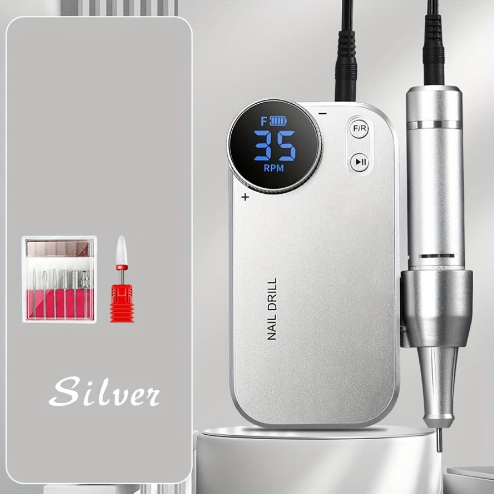 Electric Nail Polisher & Buffer Rechargeable High Power — Professional Manicure Pedicure Machine for Nail Buffing Polishing Dead Skin Callus Removal, Cordless Nail Shine Tool for H - product image 3