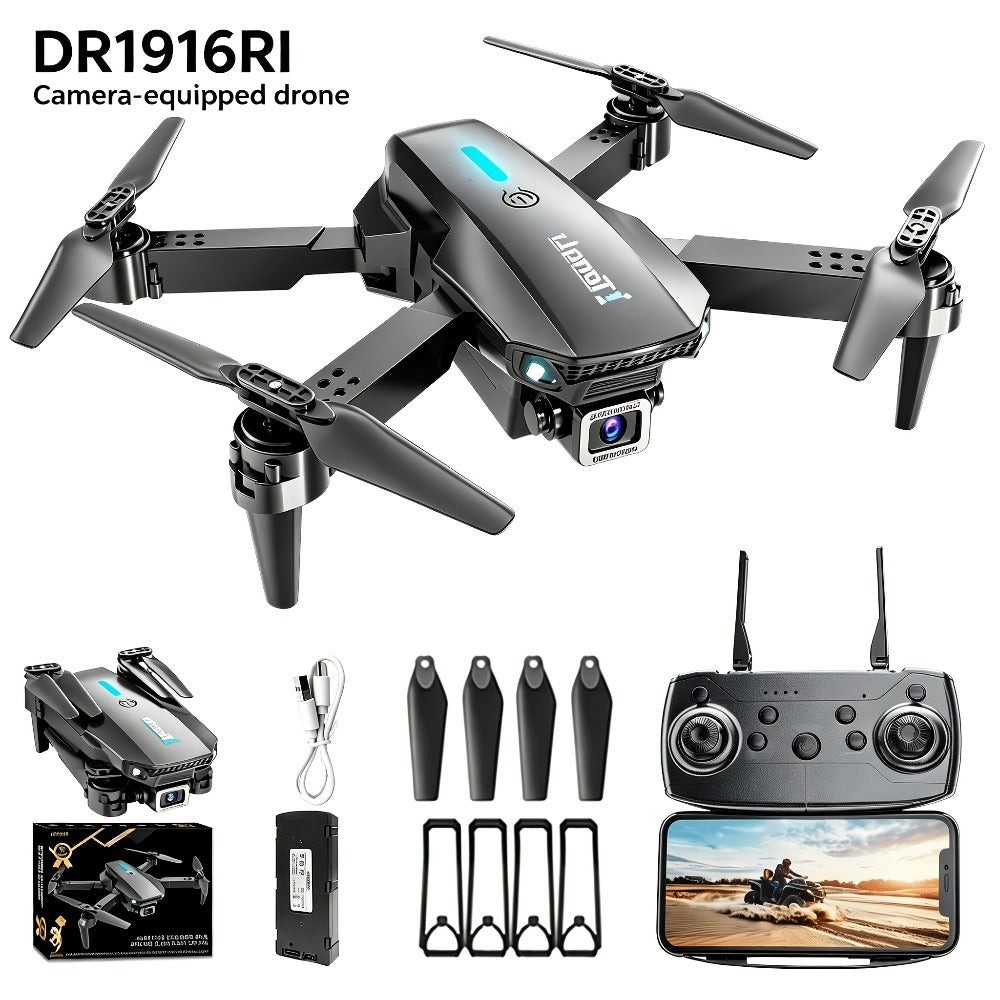 Beginner Vlogging Aerial Photography Quadcopter Gift for Kids Teens Adults | Foldable HD Camera Drone Free Storage Bag USB-C Charging 3D Flips Single or Dual - product image
