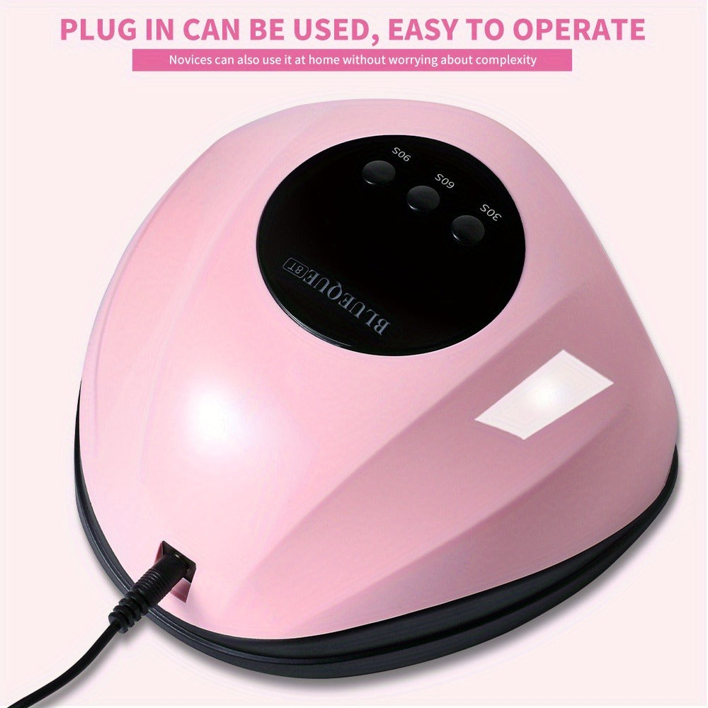 LED Nail Lamp Professional LCD Display Auto Sensor 4 Timer Settings USB Powered Instant Gel Polish Curer No Adapter Needed for Home Salon Manicure Pedicure DIY Nail Art Pink White - product image 9