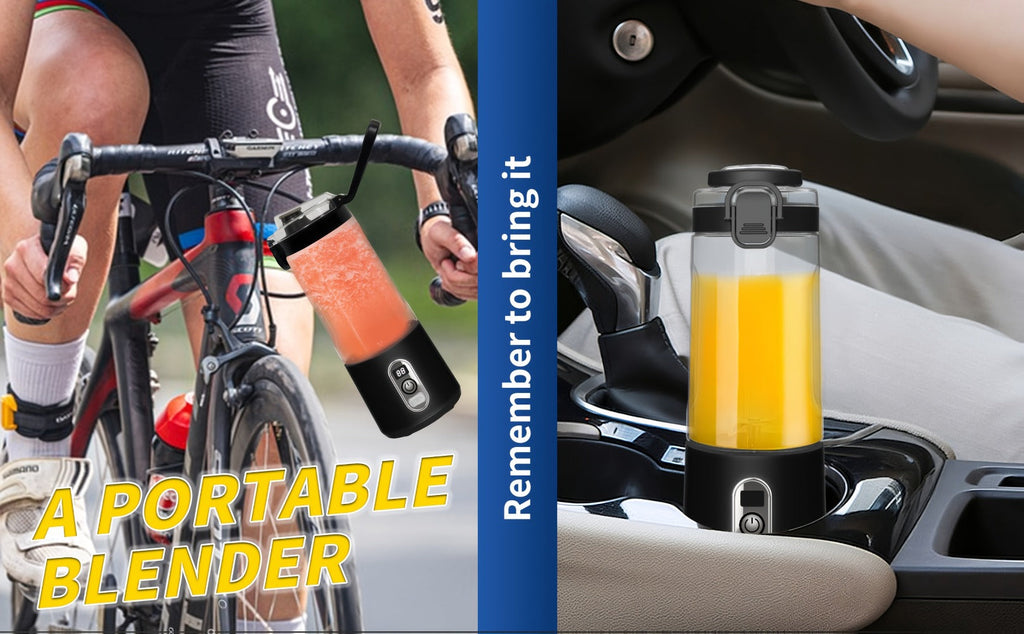 Portable Smoothie Blender USB-C Fast Charge 6-Blade Stainless Steel – Digital Timer Battery Display High-Speed Ice Crush No-Spill Lid | Protein Shake Gym Travel Blender in Black Pi - product image 34