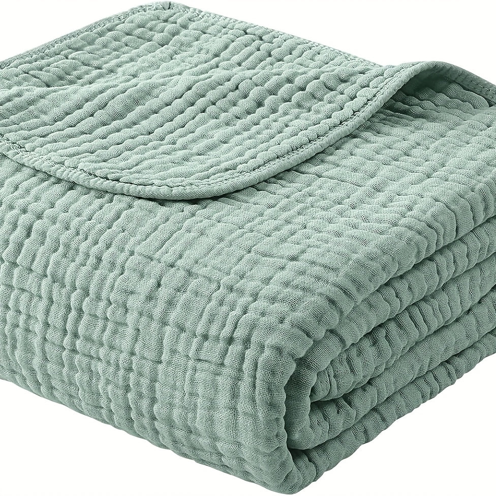 100% Cotton Muslin Blanket 6 Layer, Soft Morandi Color Gauze Blanket for Couch & Bed, Lightweight & Breathable Blanket for All Season, Machine Washable - product image 8