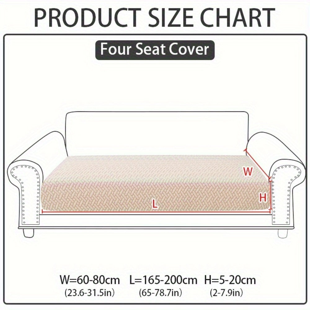 Jacquard Stretch Sofa Cover Non-Slip | Elastic Wear-Resistant Couch Slipcover, Polyester Jacquard Fabric, 1 to 4 Seat Sectional L-Shape, Armrest Backrest, Machine Washable - product image 43