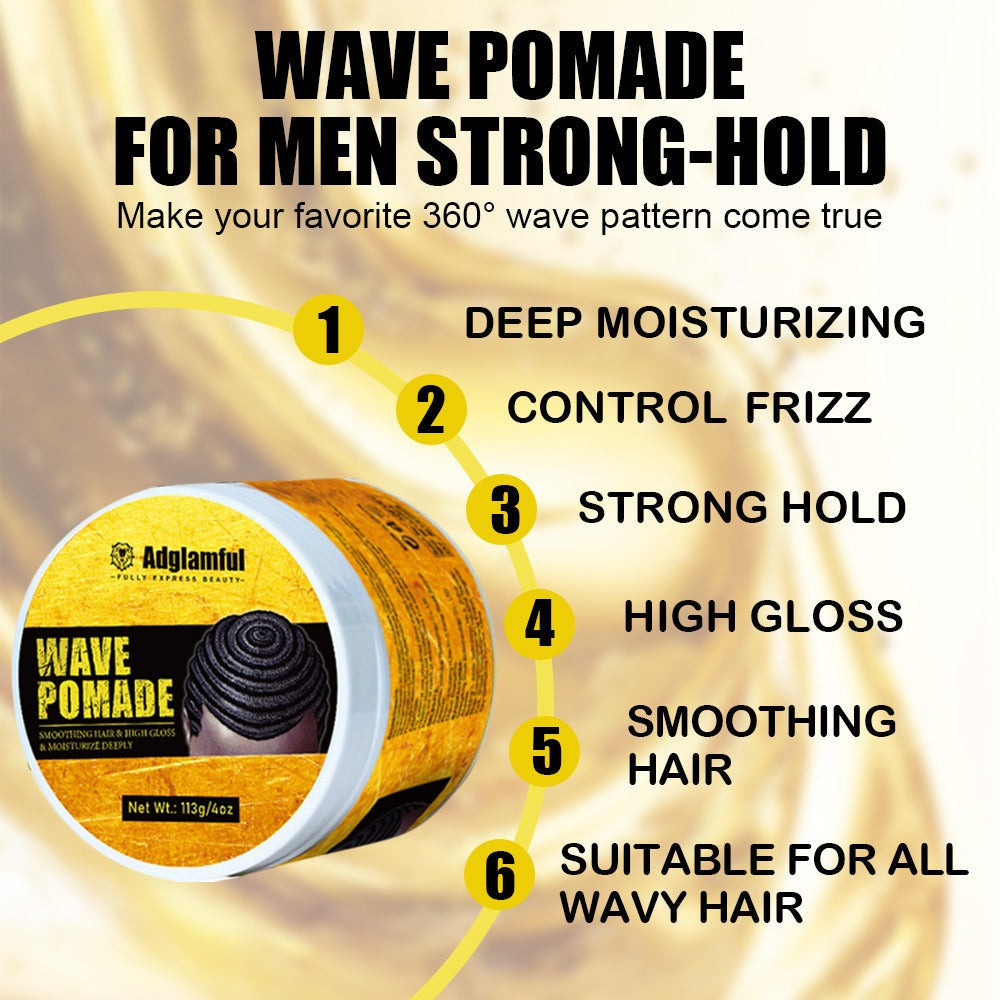 360 Wave Pomade for Men — Wave Control Defining Cream for Layered Waves, Volume & Texture | Non-Greasy, Water-Soluble, No Residue | Easy to Style, Brush & Maintain Natural 360 Wave - product image 7