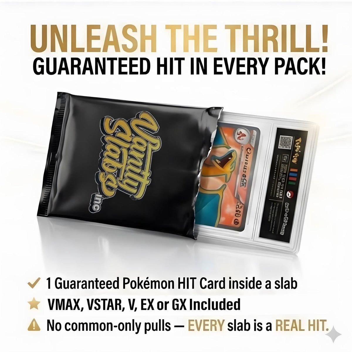 Mystery Slab | Rare Hit Card in Upgraded Display Case | English or Japanese | Gift for Kids & Collectors | EX, V, VMAX, VSTAR or Full Art Guaranteed - product image 2