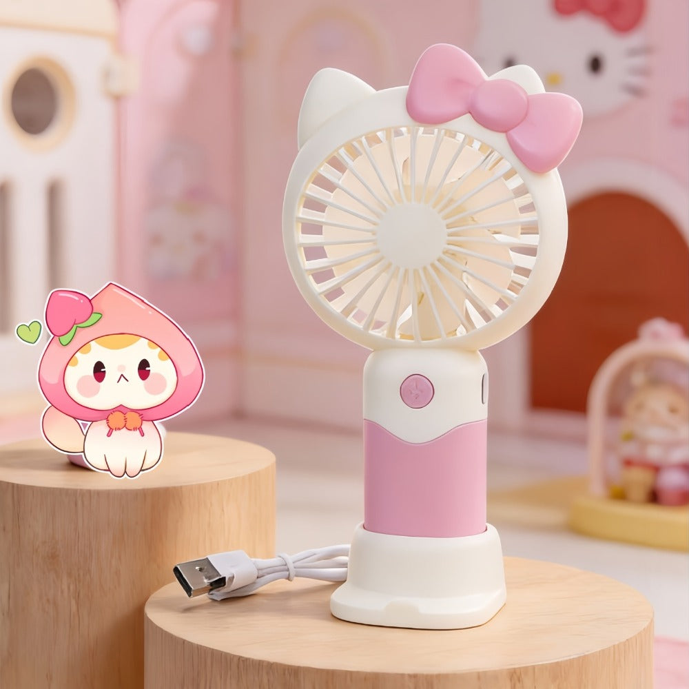 Hello Kitty Mini Fan USB Rechargeable Handheld Portable | Cute Sanrio Detachable Desktop Electric Fan for Girls Kids | 2-in-1 Handheld & Desk Fan for Travel Office School Home | Bl - product image 7