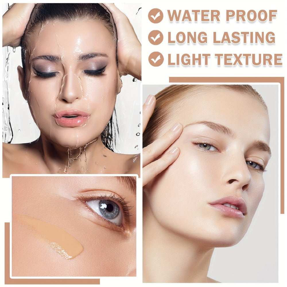 Full Coverage Liquid Foundation Makeup Long Lasting Matte Finish Buildable Formula for Mature Dry Skin Natural Beige Nude Shades Women Face Cosmetics Daily Office Gift - product image 8