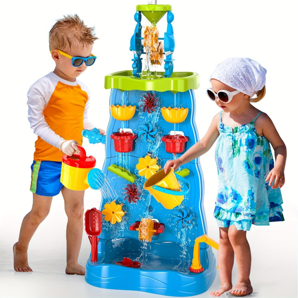 Outdoor Sensory Activity Toy for Toddlers Ages 3+, Beach Tools Included, Backyard Summer STEM Gift for Boys & Girls | Water Play Table for Kids Double-Sided - product image 4
