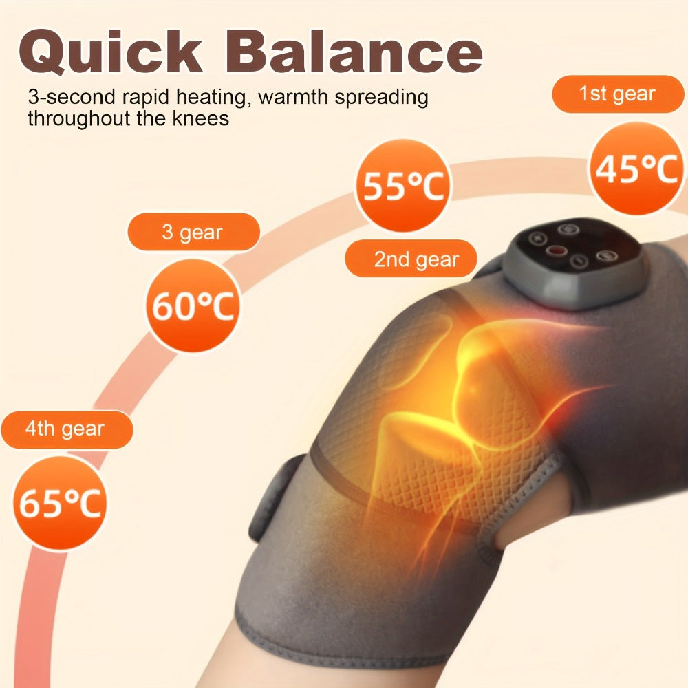 Heated Knee Massager Brace – Wireless Electric Knee Pad with Heat & Vibration, USB Rechargeable Warm Massage Knee Support Wrap for Arthritis, Joint Pain Relief, Men & Women - product image 4