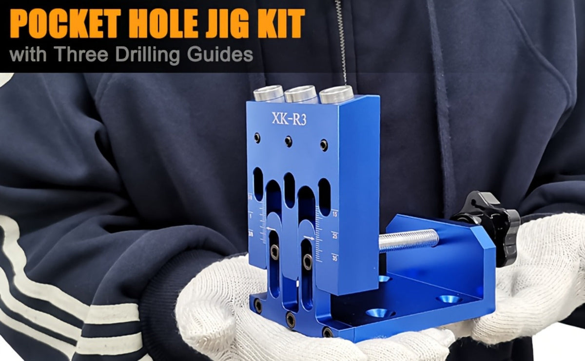 Pocket Hole Jig Kit Adjustable 3 Guide Holes 15 Degree Angle Drill System with Drill Bit Screwdrivers Screws Plugs Hex Drivers for Woodworking Joinery Carpenter DIY Projects - product image 8