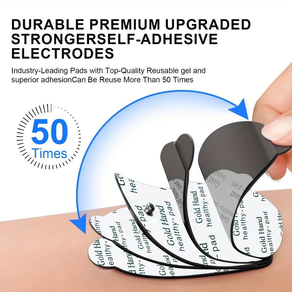 TENS EMS Electrode Pads 35mm Snap Reusable Replacement Pads Highly Conductive Latex Free Non-Irritating Gel for TENS EMS Muscle Stimulator Units 10 20 40 80 Pcs Options - product image 7