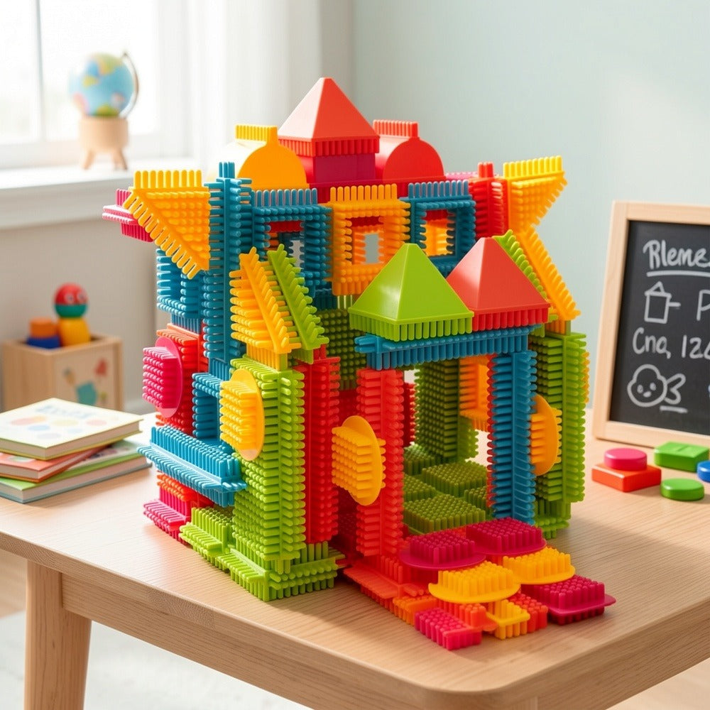 Soft Interlocking Brush Building Set, Sensory STEM Learning Toy for Kids Ages 2 3 4 5, Creative Open-Ended Educational Gift for Boys & Girls, Birthday - product image 6