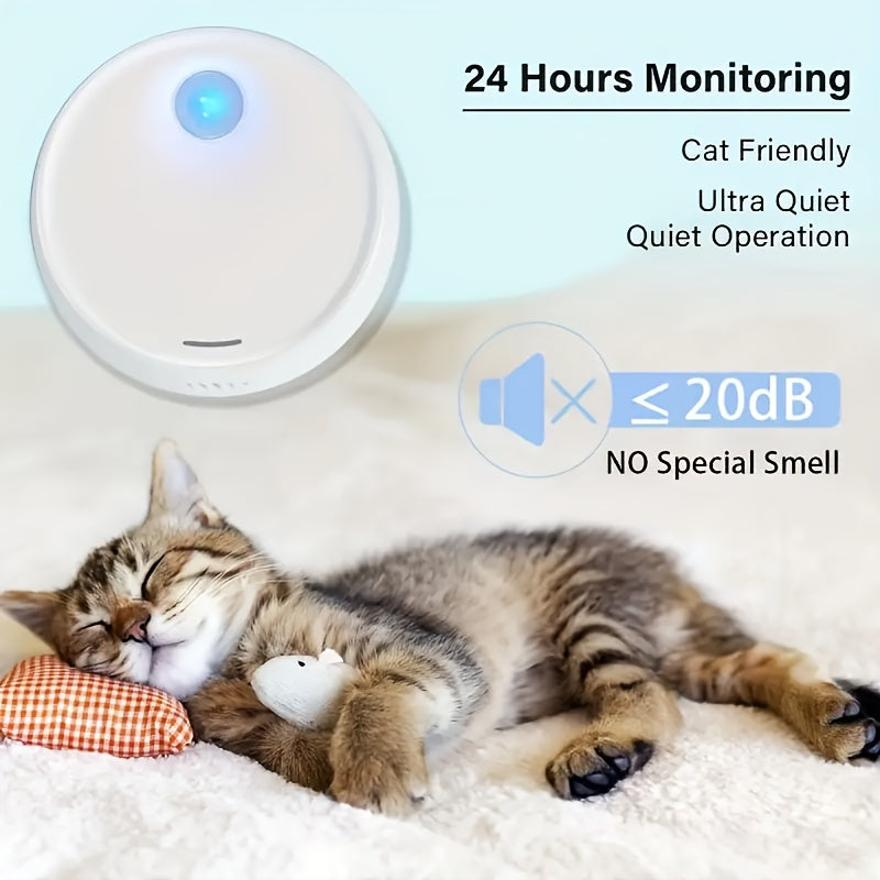 Pet Deodorizer 24-Hour Smart Litter Box Odor Eliminator | Negative Ion Air Purifier with Sensor Light, 99% Odor Removal for Cat Litter Box & Dog Cage - product image
