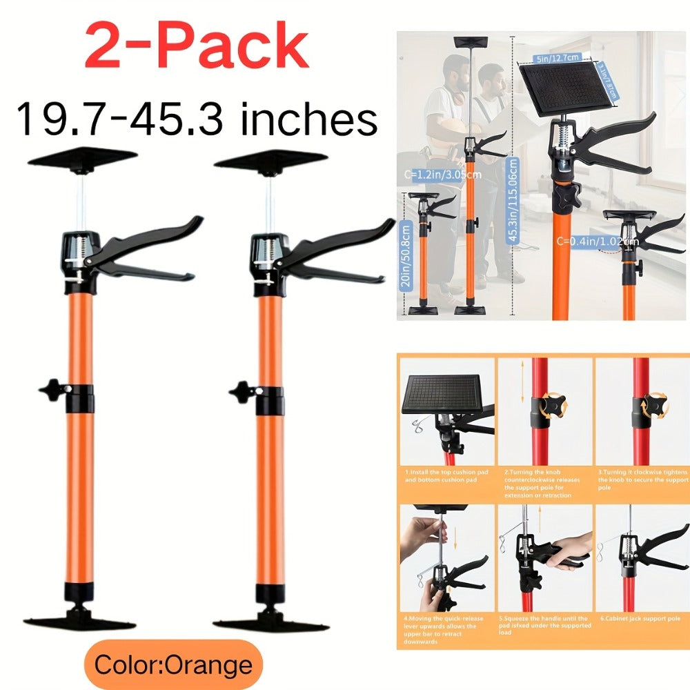 Adjustable Steel Support Rods for Drywall & Cabinet Installation, Extendable Construction Support Poles 19.7"-45.3" / 45"-114", Manual Lifting Tool Height Adjuster for Home Renovat - product image 15