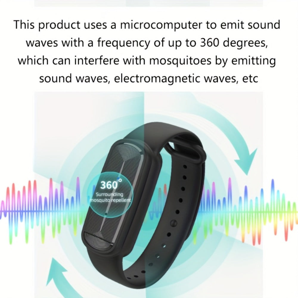 Ultrasonic Mosquito Repellent Bracelet 3-Pack – USB Rechargeable Intelligent Bug Repellent Wristband for Camping, Outdoor, Hiking & Travel, Waterproof Mosquito Control Bracelet for - product image 8