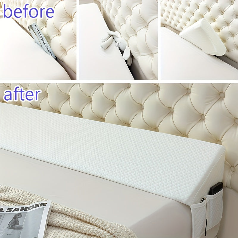 Bed Wedge Pillow - Bed Gap Filler Mattress Wedge Headboard Pillow Close The Gap 0-7" Between Your Headboard and Mattress Or Wall for Sleeping Backrest Pillow - product image 5