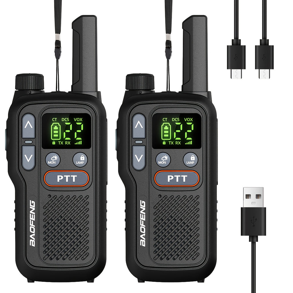 Long Range Walkie Talkies for Adults – BAOFENG 22 FRS Channels LCD Display VOX Hands-Free – USB-C Rechargeable Li-ion Battery – for Hiking Camping Family - product image 4