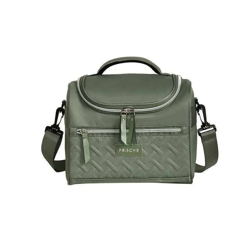 Insulated Lunch Bag Cooler Tote with Padded Shoulder Strap Leakproof Washable Polyester Meal Prep Bag for Work Picnic School Outdoor Activities Men Women for Everyday Use