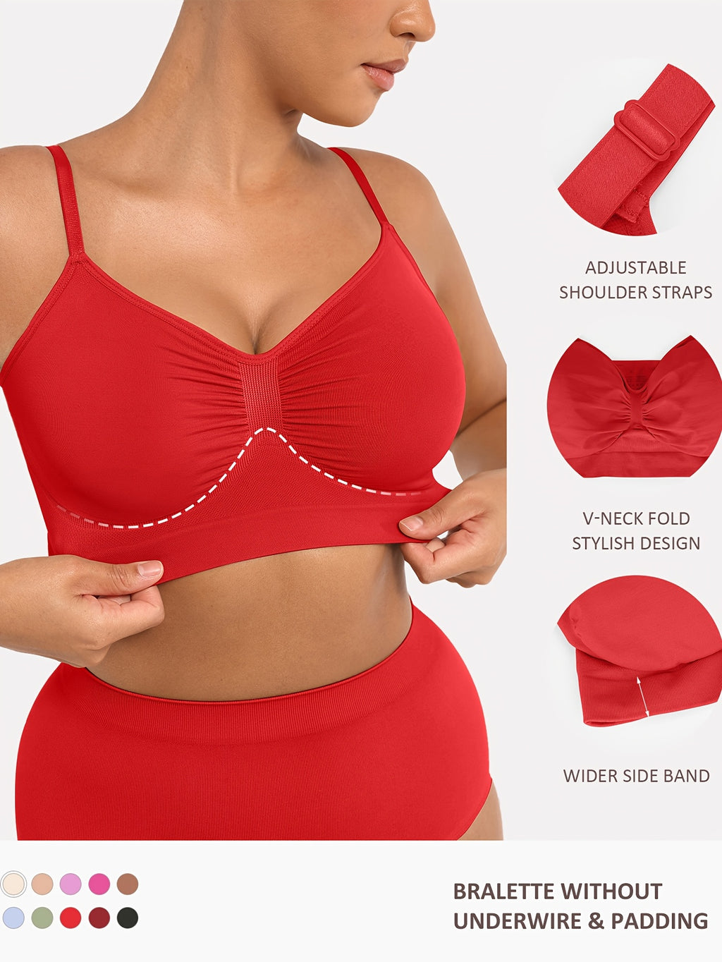 Women's Push-Up Seamless Bra with Breathable Design and Back Control - product image 29