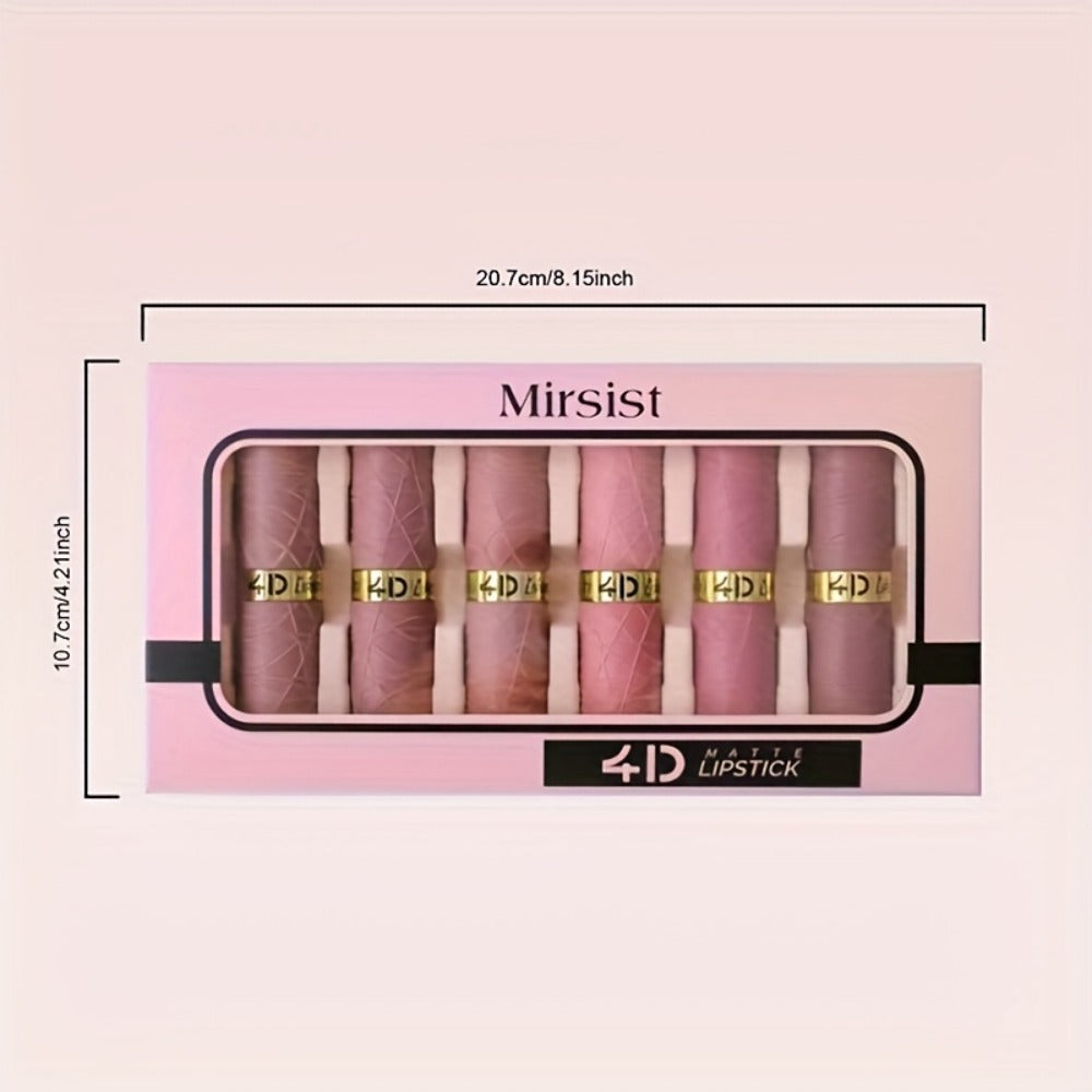 Matte Lip Gloss Set 6 Pcs Long-Lasting – Water-Resistant Non-Sticky Velvety Lip Color with Plant-Based Squalane, Full Coverage Shades for All Skin Tones, Holiday & Valentine Gift S - product image 4