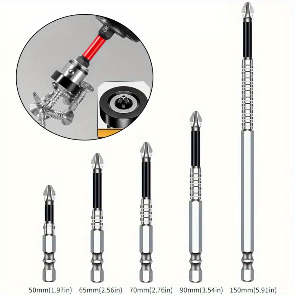 Magnetic Screwdriver Drill Bit Set Anti-Slip - K5 High Magnetic Power Bits in 50mm 65mm 70mm 75mm 90mm 150mm, Electric Screwdriver Bit Kit for Power Drills, DIY Home Repair & Profe - product image 4