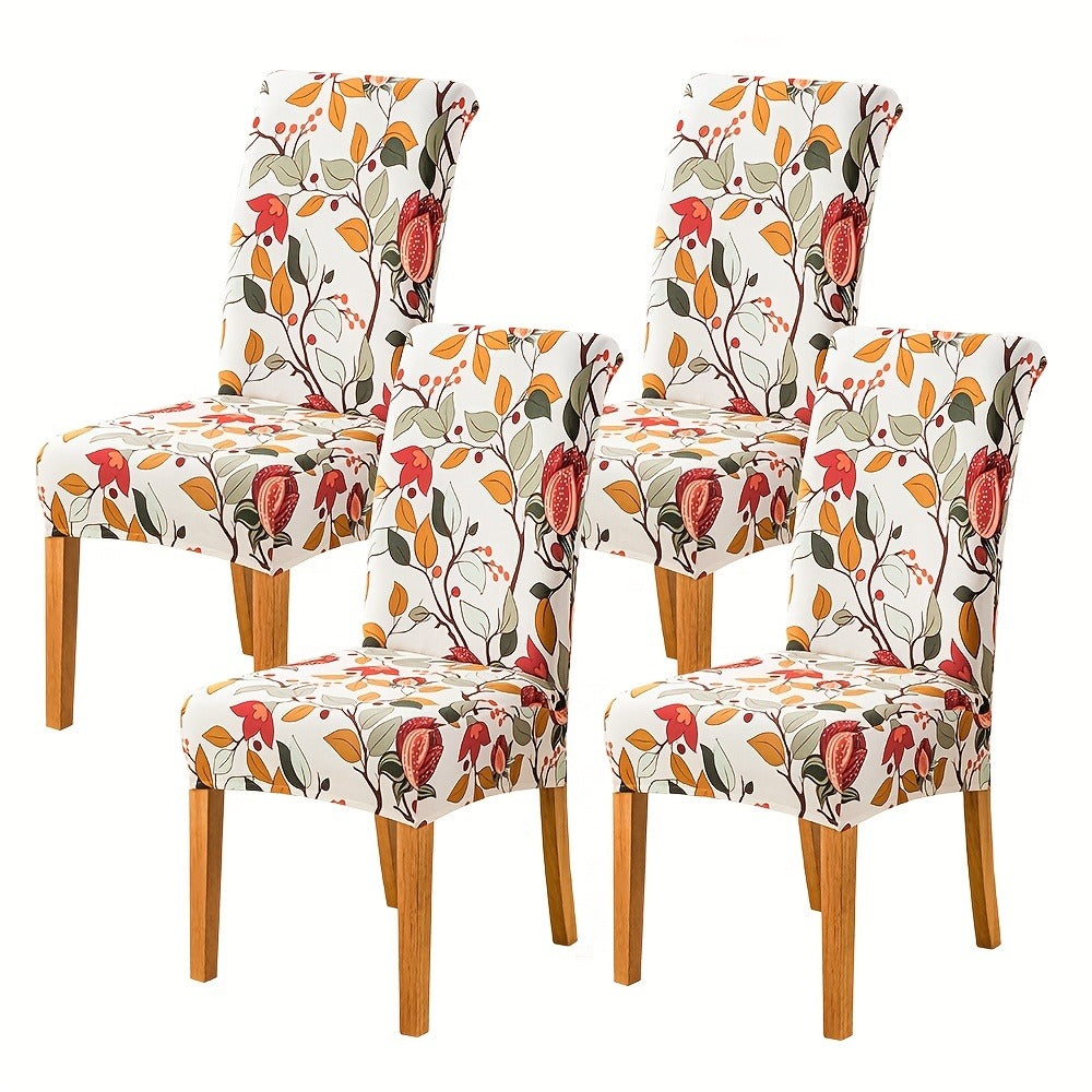 Dining Chair Covers Slipcovers Set of 4 or 6 - Spandex Stretch Milk Velvet Removable Washable Parsons Chair Protector | Anti-Slip Elastic Band | Multiple Prints | Kitchen Dining Ro - product image 18
