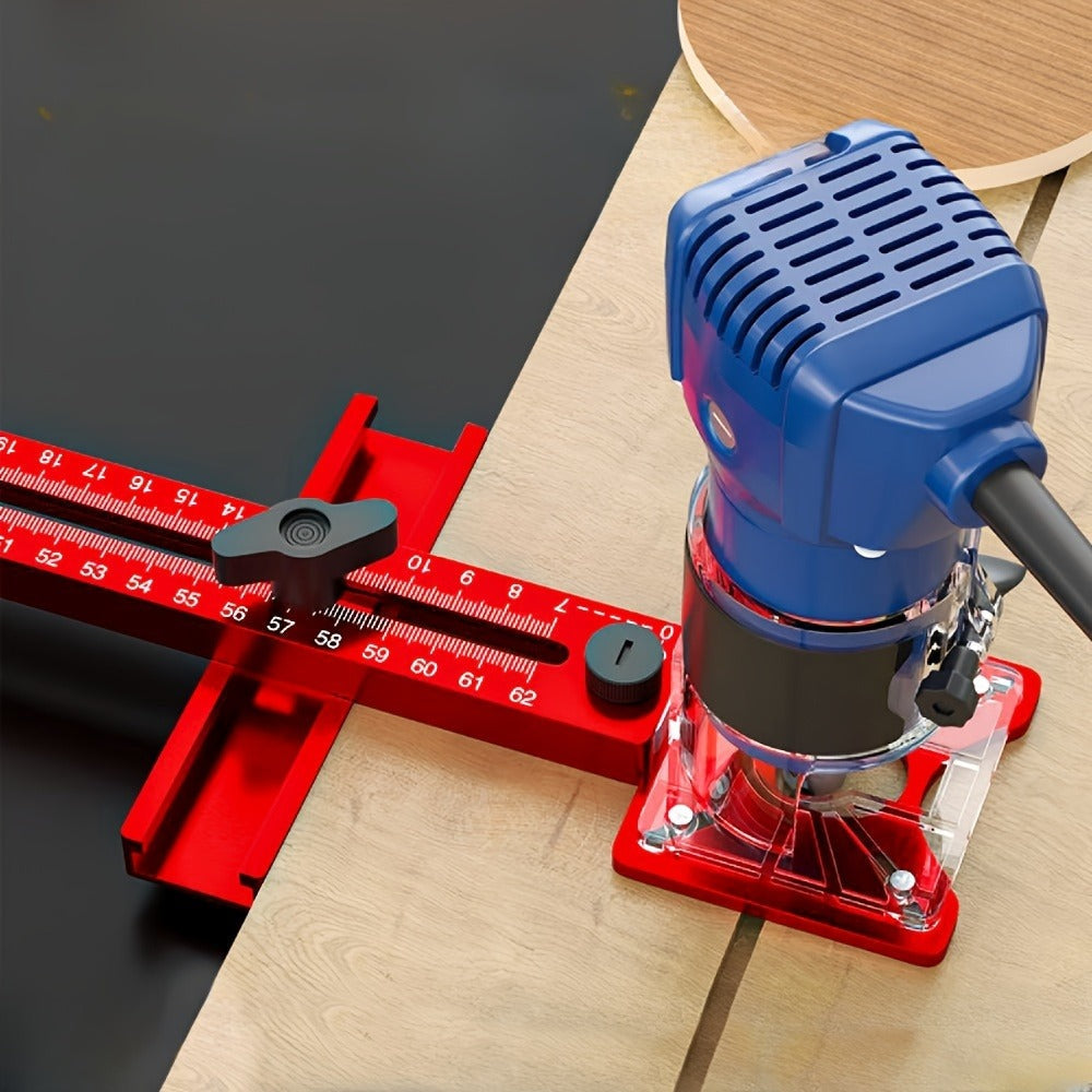 Circle Cutting Jig 3-in-1 Woodworking Router Fixture Expandable 3.54 to 24 Inch Diameter Adjustable Slotting Positioning Tool for Precision Circular Hole Milling DIY Professional - product image