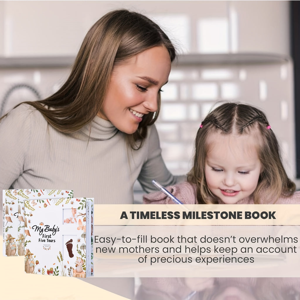 Modern Minimalism: A Memory Book for Male Or Female, 124 Pages, 9.96x9.84 Inches, The First Eternal 5-Year-Old Book, A Milestone Book That Records Every Event - product image 6