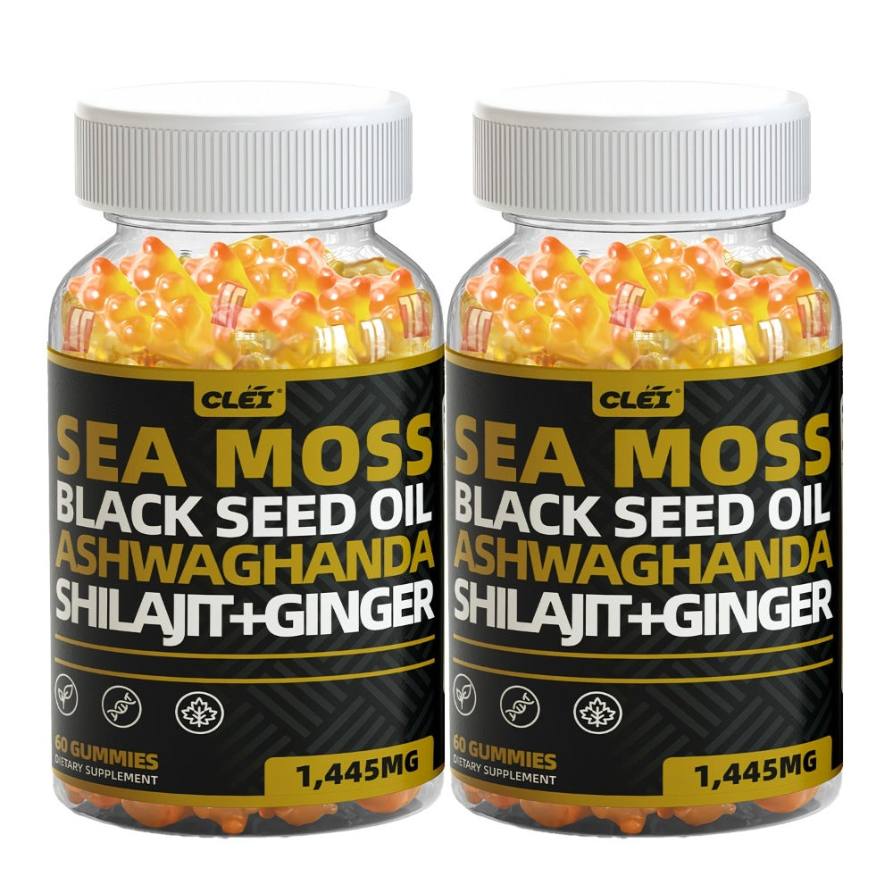 Immune Support Gummies with Sea Moss 1445mg – 10-in-1 Superfood Blend with Black Seed Oil, Ashwagandha, Elderberry, Turmeric, Bladderwrack, Chlorophyll, Shilajit & Ginger – 60 Coun - product image 5
