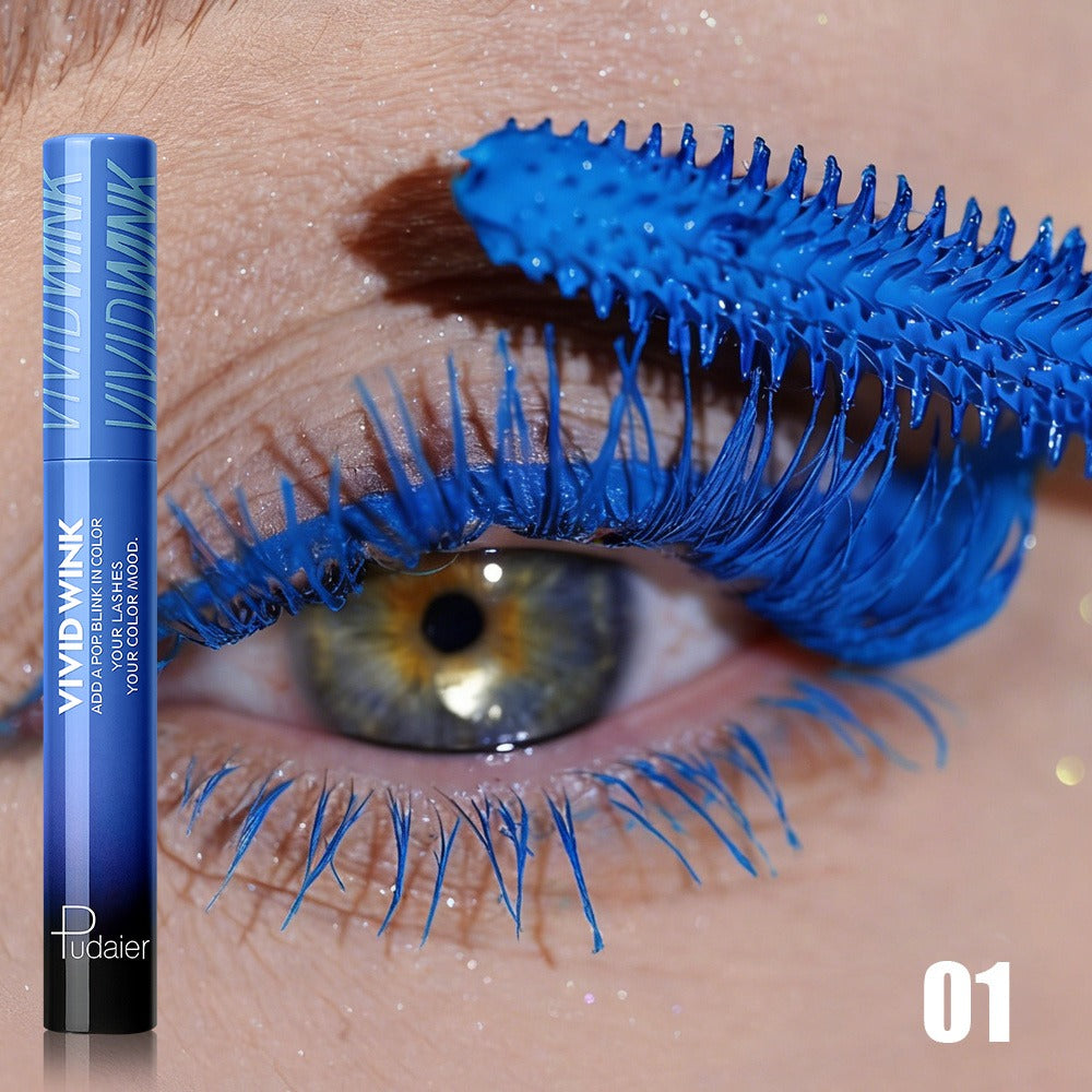 5-Shade Waterproof Colored Mascara for Women — Smudge-Proof Clump-Free Long-Lasting Vivid Formula, Bold Eye Makeup for Stage Cosplay Festival Everyday Wear, Blue Green Pink Purple  - product image 3