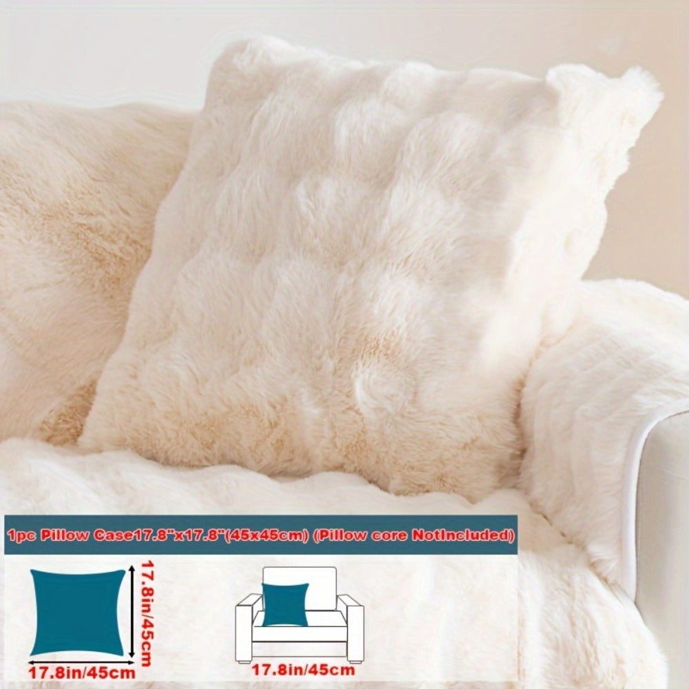 Faux Rabbit Plush Sofa Cover Winter Warm Thickened Anti-Slip Pet Friendly Cushion Protector for Living Room Bedroom Office 1 2 3 4 Seater - product image 44