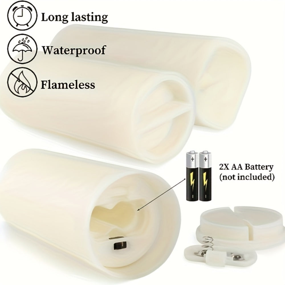 Flameless LED Candles 24pcs with 4 Remote Controls Timer Waterproof IP44 Battery Operated 4 5 6 Inch Warm White for Wedding Halloween Home Decor Indoor Outdoor - product image 4