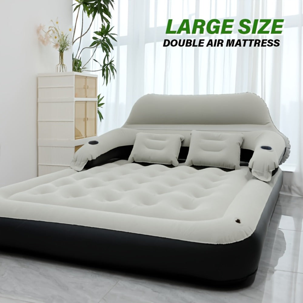 Inflatable Air Mattress with Backrest Pillow & Built-in Pump, Self-Inflating Portable Camping Bed for Outdoor Hiking Travel, Double Size Guest Bed for Home Floor Sleeping - product image 5