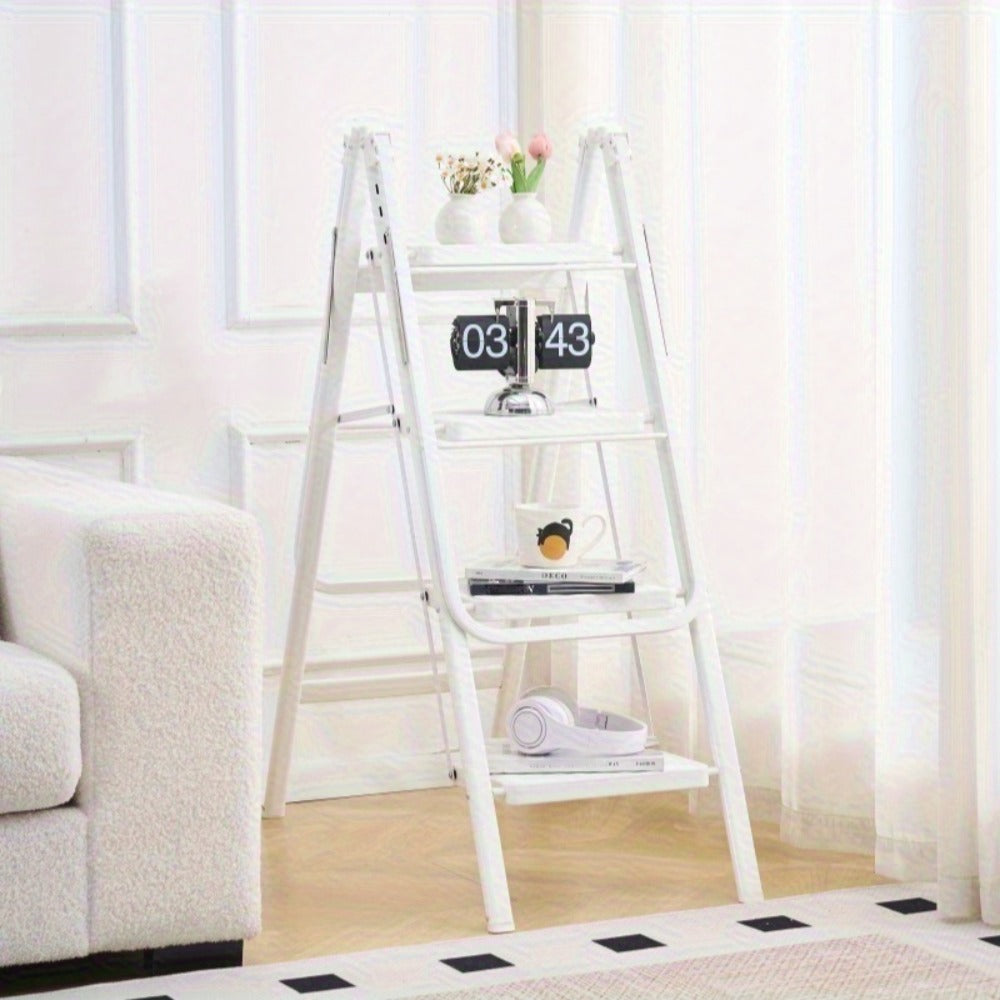 Folding Clothes Drying Rack Ladder, 4-Step Collapsible Laundry Drying Stand, 500 LB Capacity Lightweight Sturdy Freestanding Garment Dryer, Multi-Use Ladder for Indoor Outdoor Bedr - product image 3