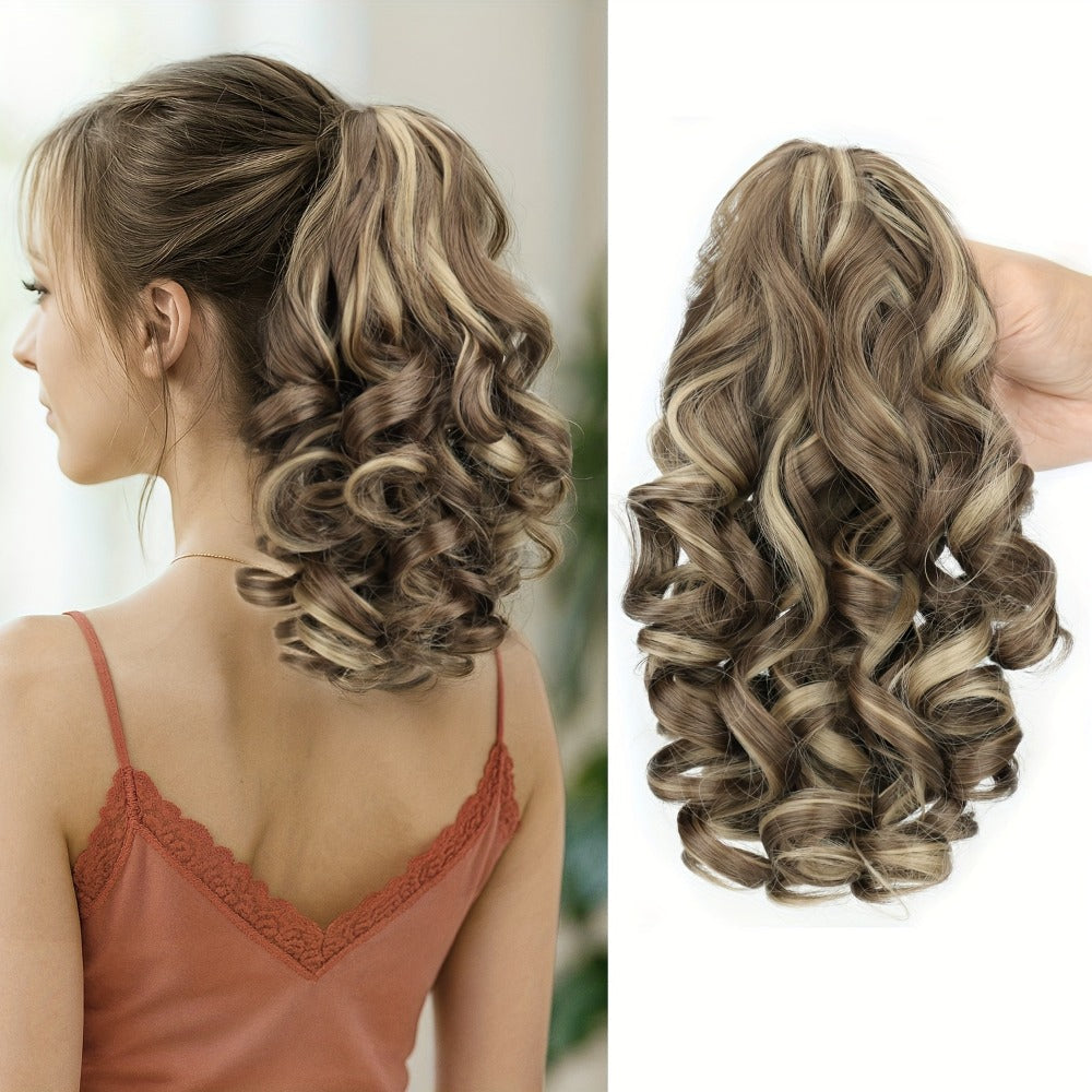Clip In Ponytail Extension Curly Wave 14 Inch – No Glue Synthetic Hairpiece for Women | Instant Volume & Length | 4 Color Styles | Daily Wear Parties Weddings Gift - product image 9