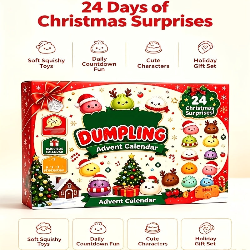 24pcs Christmas Small Bun-Shaped Party Toys, Plus 1pc Toy As Gift, Totaling 25pcs Christmas Bun Set, Christmas Small Bun Countdown Set Is Suitable Holiday Gift - product image 4