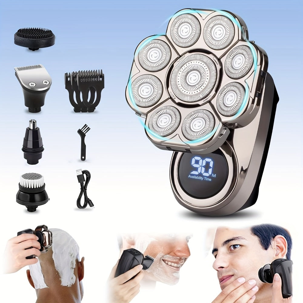 9D Electric Head Shaver for Bald Men – 5-in-1 Cordless Rechargeable Bald Head Razor & Grooming Kit for Home and Travel - product image 13