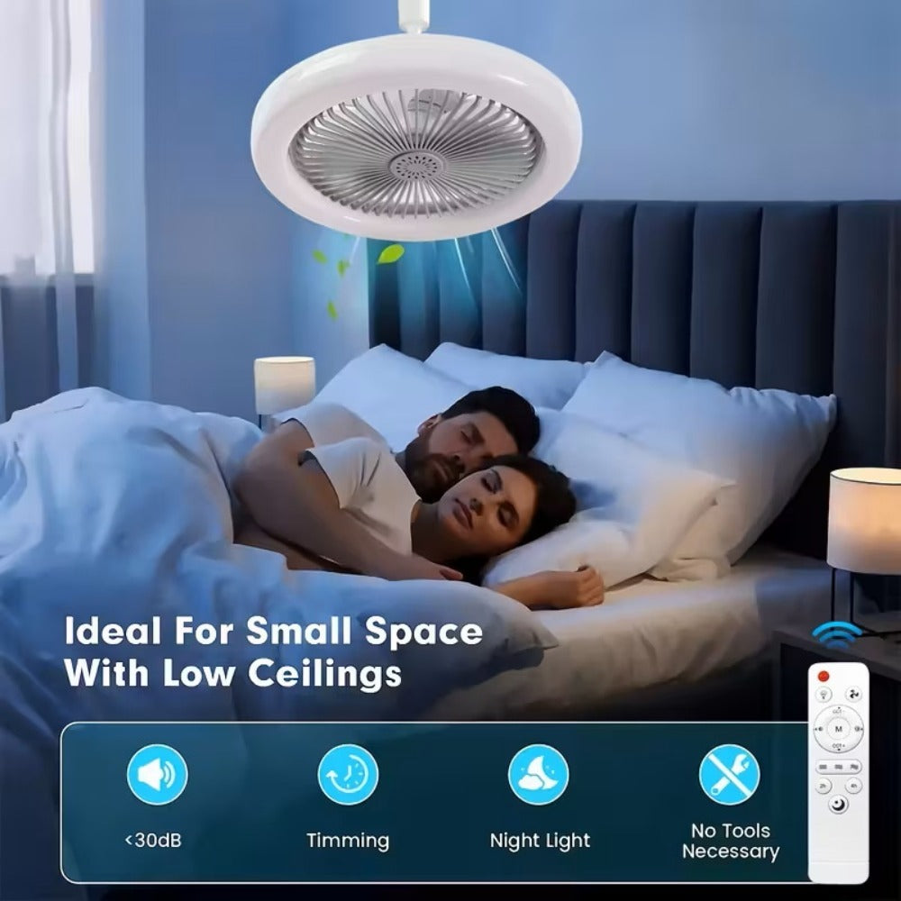 Ceiling Fan Light with Remote Control 3-Speed 3-Color Dimmable LED E26 Base 3000-6500K Adjustable Direction Timer Night Light Function for Bedroom Living Room - product image 8
