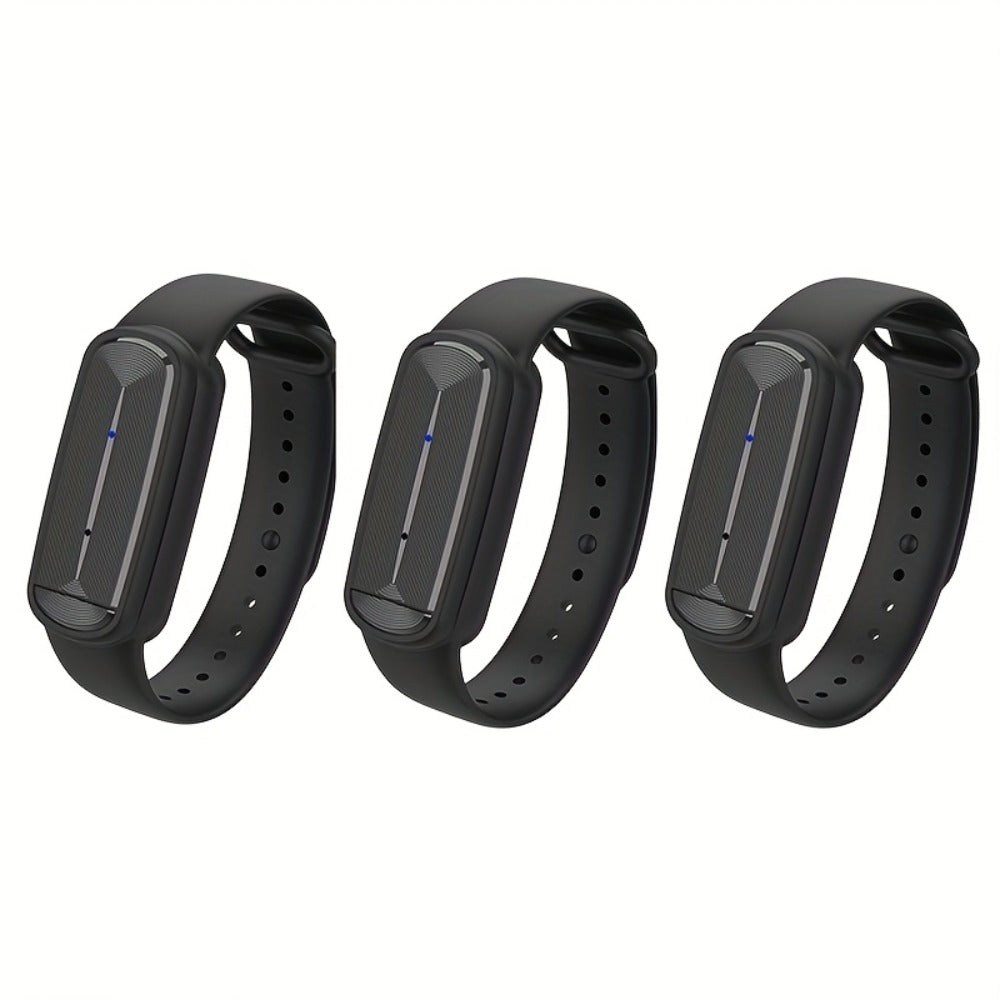 Ultrasonic Mosquito Repellent Bracelet 3-Pack – USB Rechargeable Intelligent Bug Repellent Wristband for Camping, Outdoor, Hiking & Travel, Waterproof Mosquito Control Bracelet for - product image 5