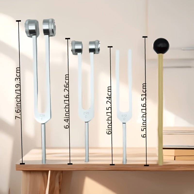 Chakra Healing Tuning Fork Set - (128Hz, 256Hz, 512Hz) Aluminum Alloy Neural Tuner - Suitable for Sound, Instrument, Vibration, Including Accessories and - product image 2