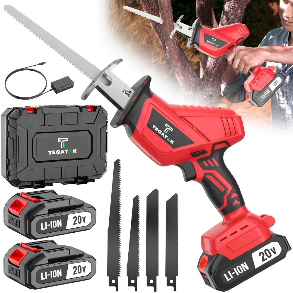 Electric Reciprocating Saw Cordless with LED Light & Safety Lock – Multi-Purpose Cutting Tool with Replaceable Blades, 1 or 2 Battery Options, Carrying Case Included - product image 5
