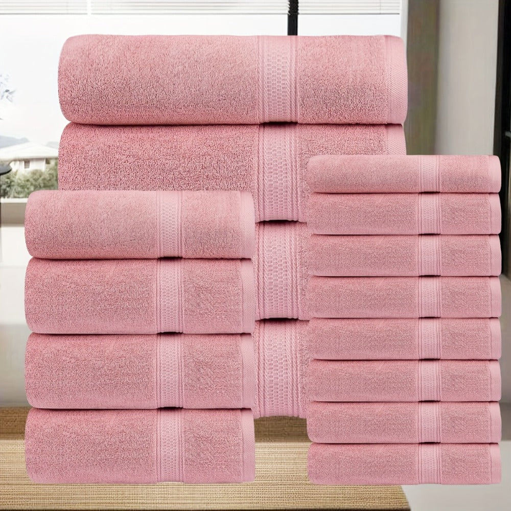 Luxury Soft Towel Set 8 or 16 Piece - Thickened Quick Dry Skin Friendly High Absorbency Bath Towels Hand Towels Washcloths | 13+ Colors | Home Hotel Travel Fitness Spa Gift Set - product image 26