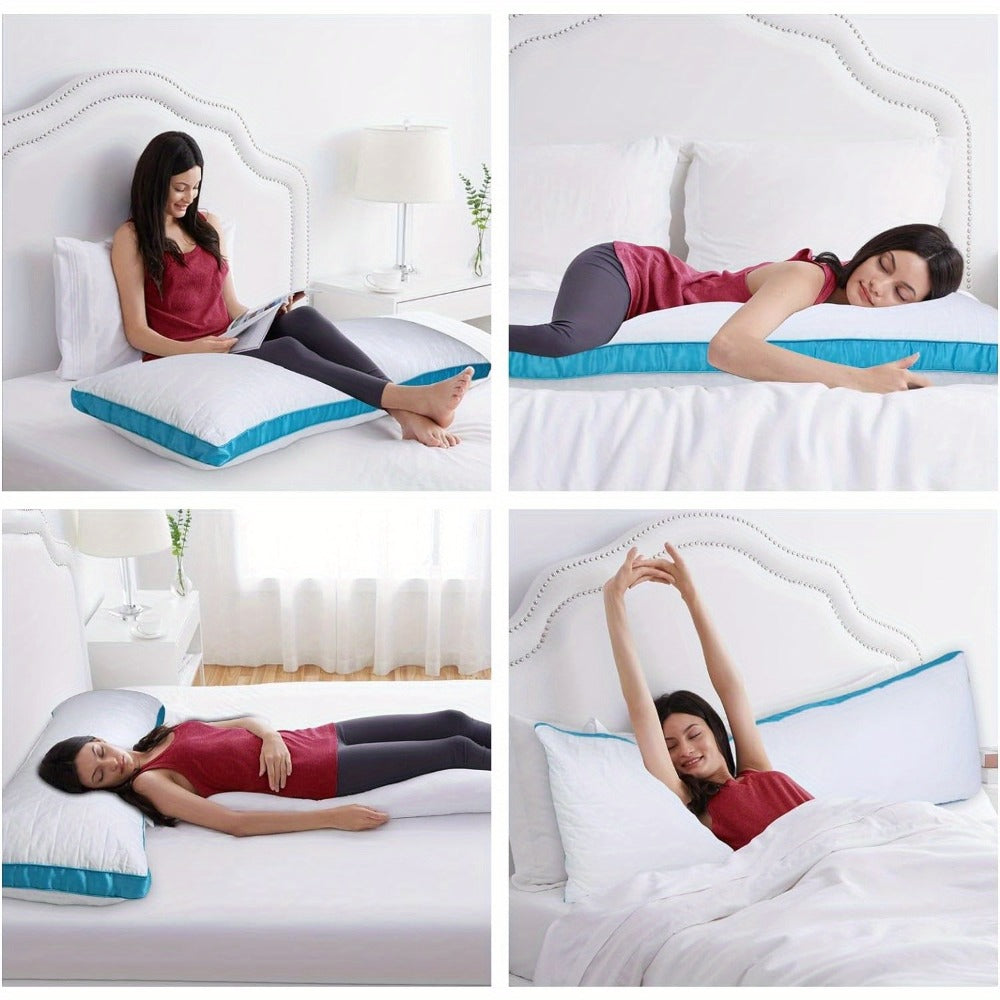 Body Pillow for Adults Full Body Pillow Firm Long Sleeping Pillow for Back Stomach Side Sleeper Bed Pillow Support Pregnancy Pillow Grey Pink - product image 7