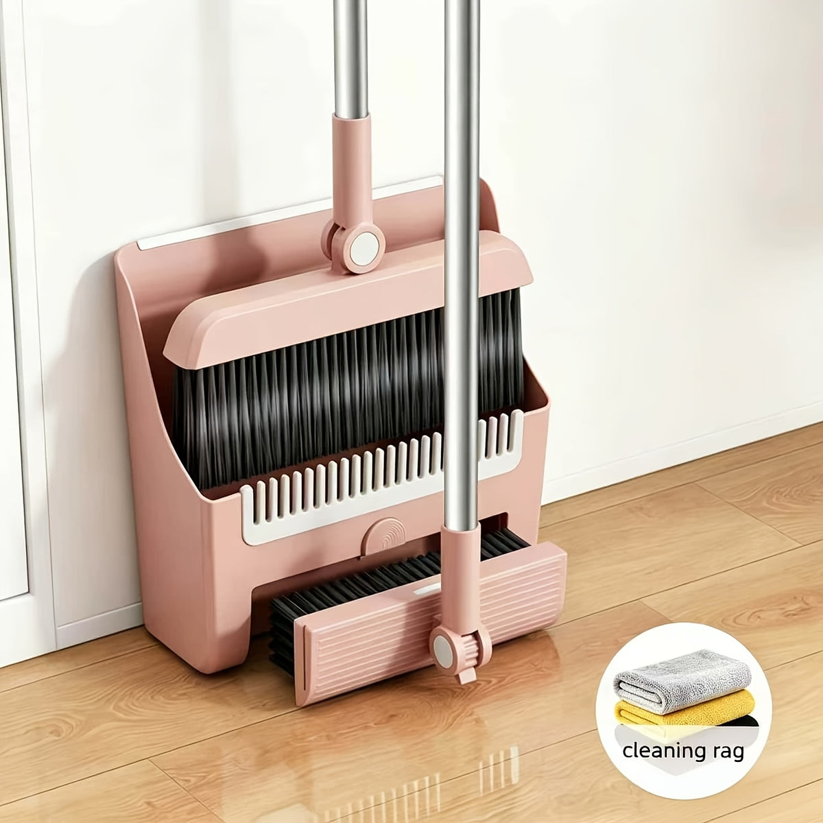 4In1/3In1/2In1 Upright Broom and Dustpan Combo, Long Handle Floor Sweeping Brush Set with Comb Teeth Dustpan, Garbage Bag Holder, Indoor Outdoor Cleaning Kit - product image 25